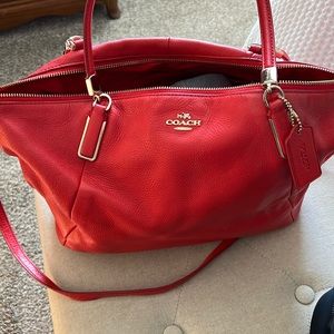 Coach purse with gold detail